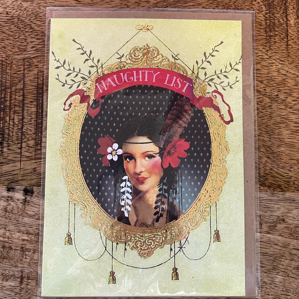Papaya “Naughty List” Greeting Card